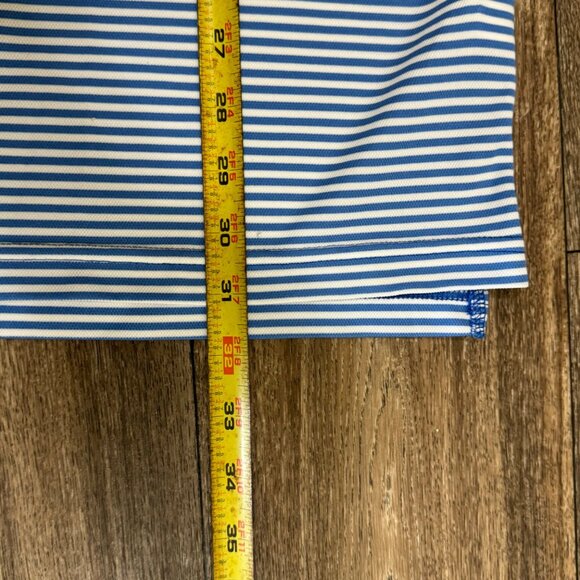 Johnnie-O Polo Shirt Men's XL Blue Prep-Formance Warwick Stripes Stretch Golf - Picture 7 of 8